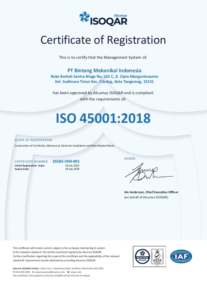 Sertitikat ISO K3